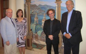 George Loomis (International Herald Tribune, Financial Times), Hon. Maguy Maccario (Consul General of Monaco, vice president, the Prince Albert II of Monaco Foundation-USA), Tod Machover (composer, MIT Media Lab) and John Rockwell (The New York Times)